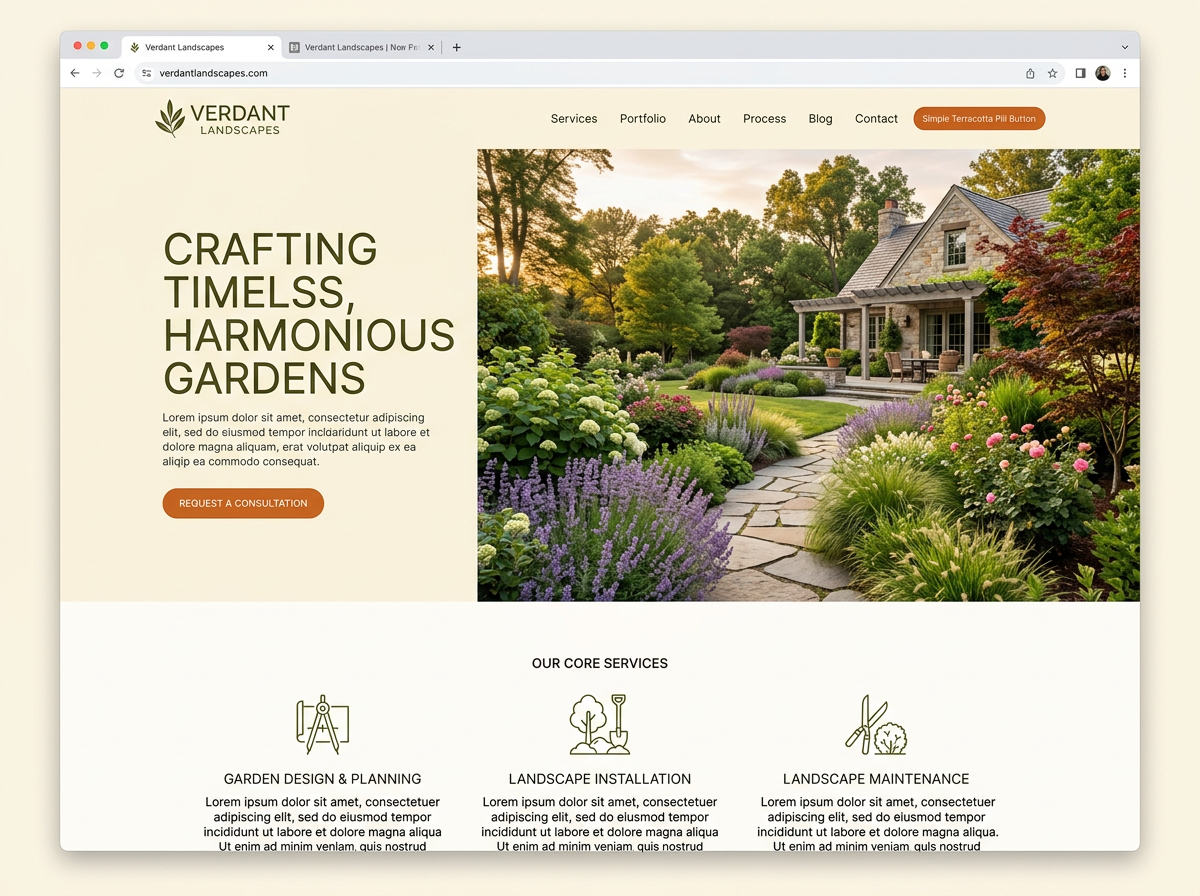 The same business's website after the pupil rebuild